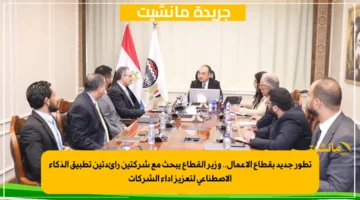 تطور جديد بقطاع الأعمال.. وزير القطاع يبحث مع شركتين رائدتين تطبيق الذكاء الاصطناعي لتعزيز أداء الشركات 1